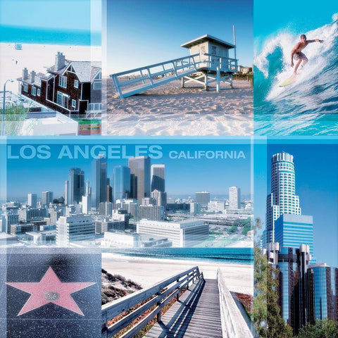 Los Angeles White Modern Wood Framed Art Print by BRAUN Studio