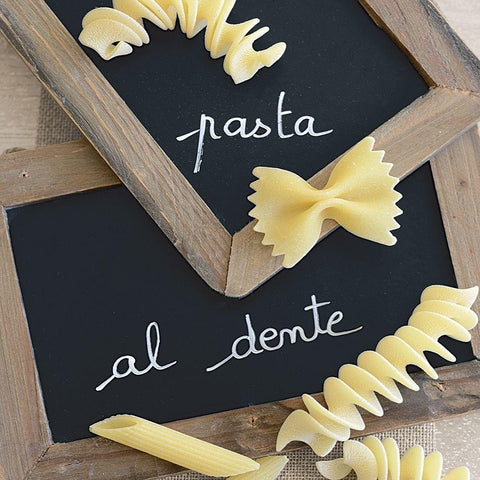 Pasta Al Dente II White Modern Wood Framed Art Print with Double Matting by Chatelain, Sonia