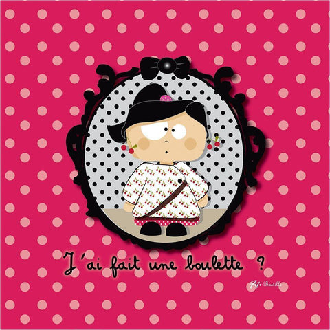 La boulette Black Ornate Wood Framed Art Print with Double Matting by Fifi, Bastille