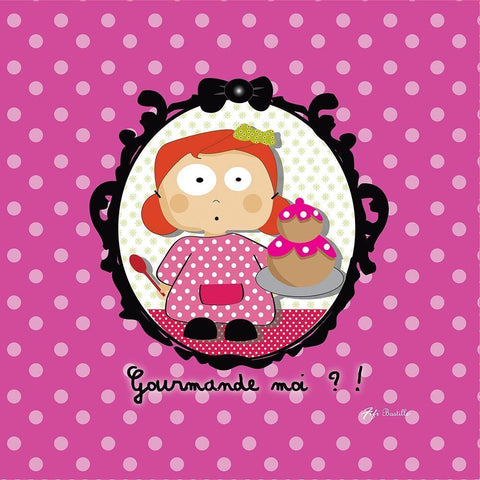 Gourmande Black Modern Wood Framed Art Print by Fifi, Bastille