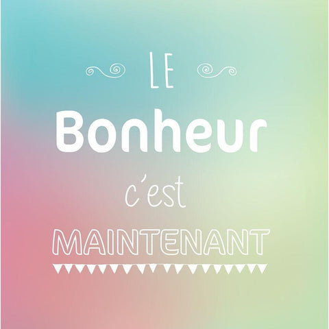 Le bonheur cest maintenant Black Modern Wood Framed Art Print by Braun Studio