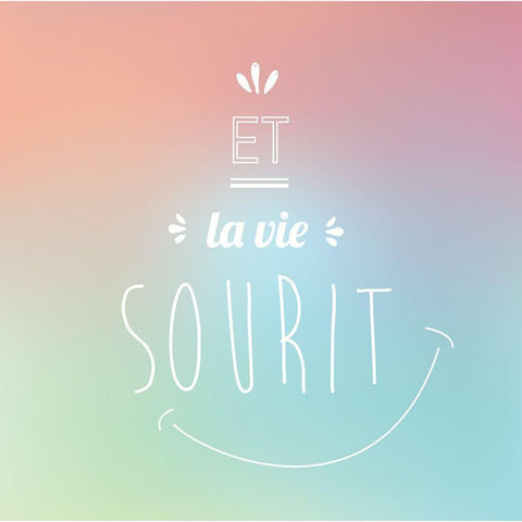 Et la vie sourit Black Modern Wood Framed Art Print with Double Matting by Braun Studio