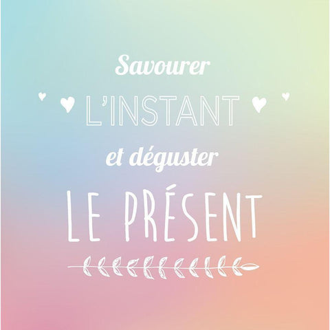 Savourer linstant et dÃ©guster le prÃ©sent Black Modern Wood Framed Art Print with Double Matting by Braun Studio