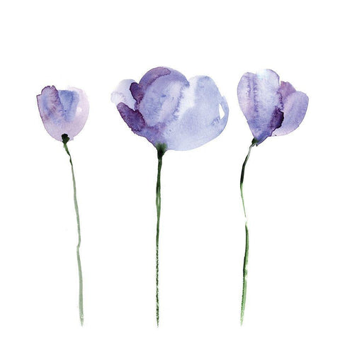 Aquarelle 4 White Modern Wood Framed Art Print by Braun Studio