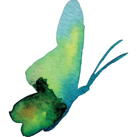 Aquarelle 7 Black Modern Wood Framed Art Print by Braun Studio