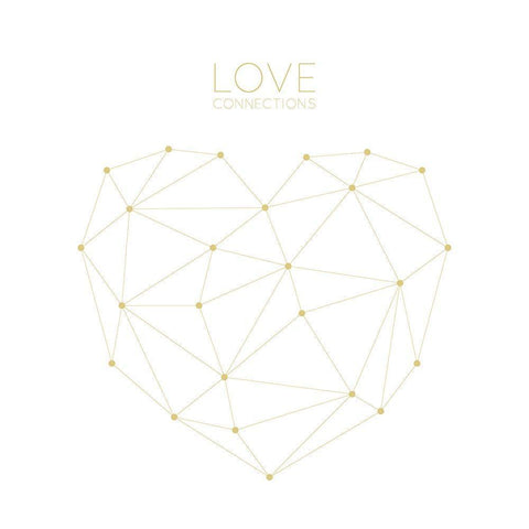 Love Connections White Modern Wood Framed Art Print by Braun Studio