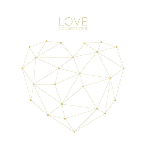 Love Connections White Modern Wood Framed Art Print with Double Matting by Braun Studio