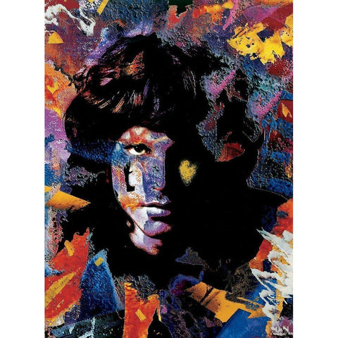 Lui White Modern Wood Framed Art Print by Ortega, Guillaume