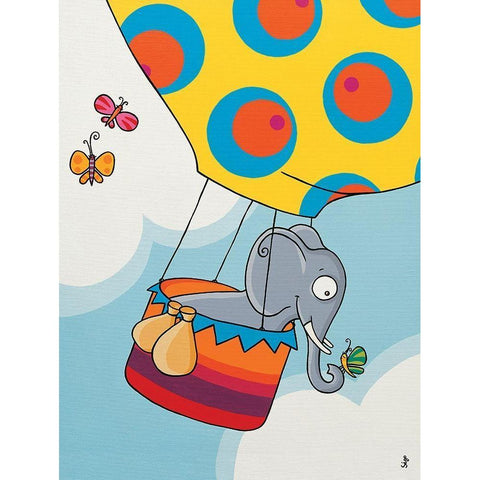 Un petit voyage I White Modern Wood Framed Art Print by Sego