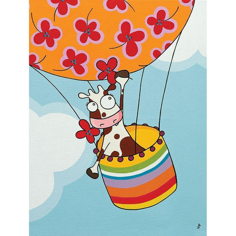 Un petit voyage II White Modern Wood Framed Art Print by Sego