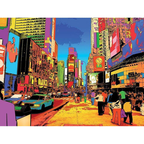 Broadway I White Modern Wood Framed Art Print by Potron, Geraldine