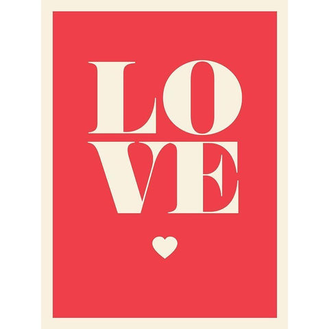 Love en rouge White Modern Wood Framed Art Print by Braun Studio