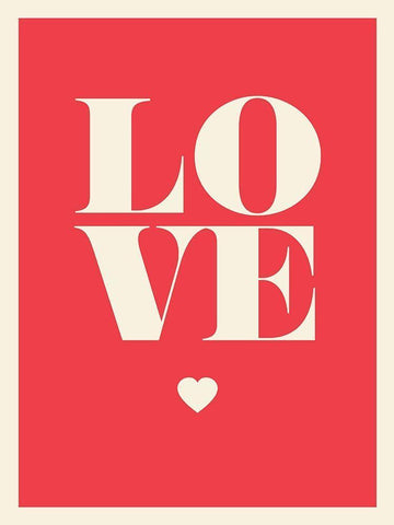 Love en rouge White Modern Wood Framed Art Print with Double Matting by Braun Studio