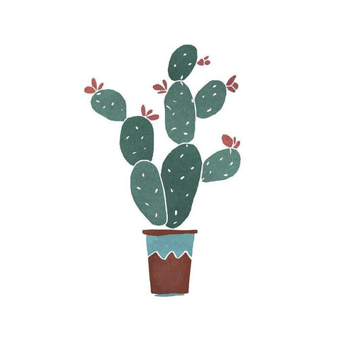 Cactus 1 Black Modern Wood Framed Art Print by Braun Studio