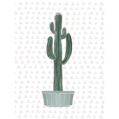 Cactus 2 Gold Ornate Wood Framed Art Print with Double Matting by Braun Studio