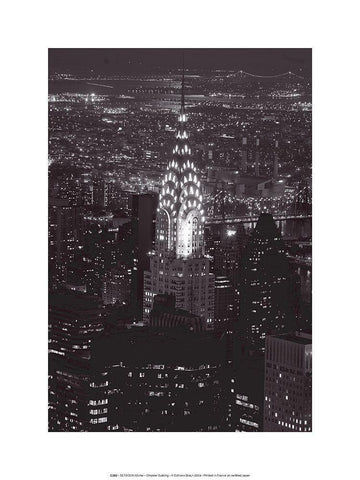 Chrysler Building Black Ornate Wood Framed Art Print with Double Matting by BRAUN Studio