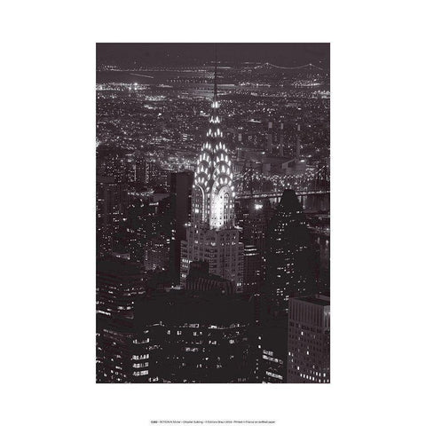 Chrysler Building Black Modern Wood Framed Art Print by BRAUN Studio
