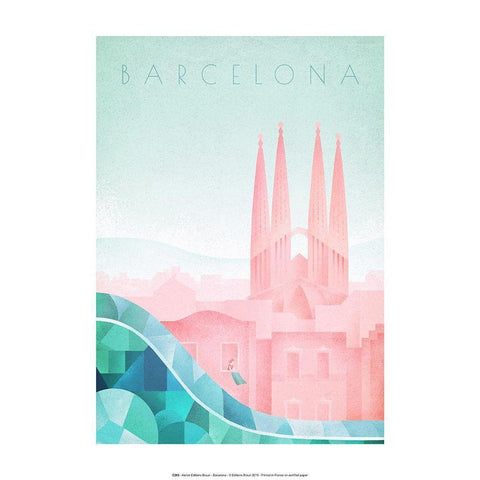 Barcelona White Modern Wood Framed Art Print by BRAUN Studio