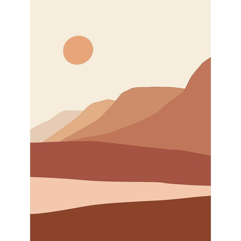 Montagnes White Modern Wood Framed Art Print by BRAUN Studio