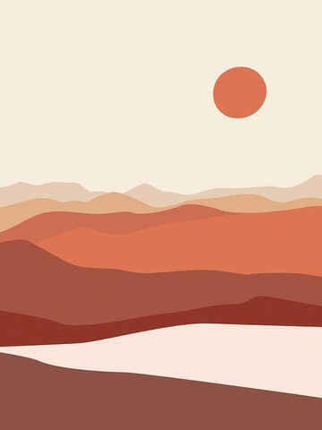 Montagnes 2 Black Ornate Wood Framed Art Print with Double Matting by BRAUN Studio