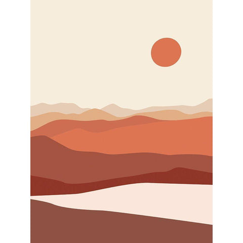 Montagnes 2 Black Modern Wood Framed Art Print by BRAUN Studio