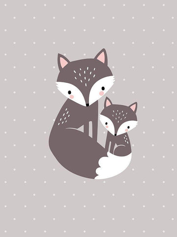 Renards White Modern Wood Framed Art Print with Double Matting by BRAUN Studio