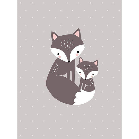 Renards Black Modern Wood Framed Art Print by BRAUN Studio