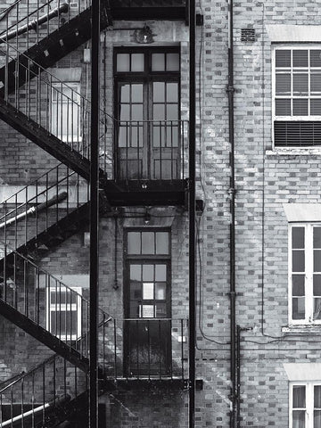 Escaliers 1 Black Ornate Wood Framed Art Print with Double Matting by BRAUN Studio