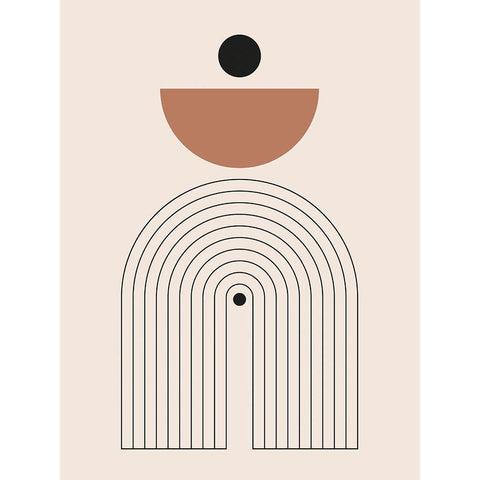 Arrondis 1 White Modern Wood Framed Art Print by BRAUN Studio