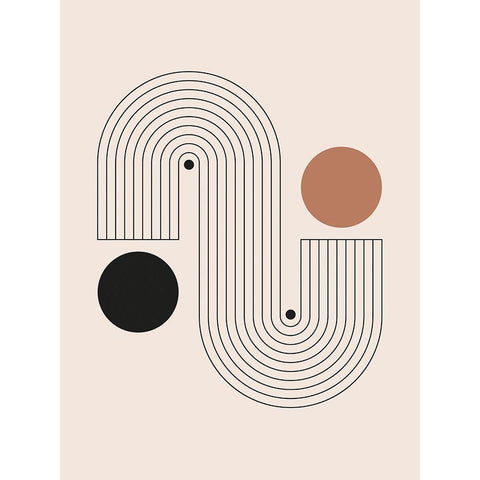 Arrondis 3 White Modern Wood Framed Art Print by BRAUN Studio