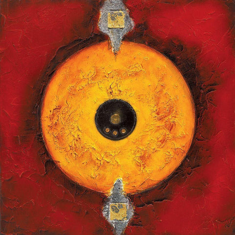 Le cercle noir Black Ornate Wood Framed Art Print with Double Matting by Arthure