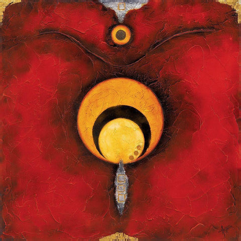 Trois a la suite Gold Ornate Wood Framed Art Print with Double Matting by Arthure