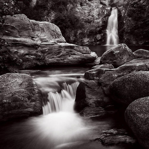 Poggiodinaz Black Modern Wood Framed Art Print with Double Matting by Poli, Jean-Philippe