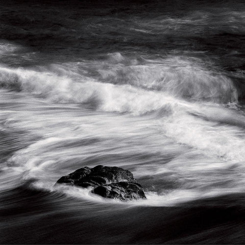 Ajaccio Black Modern Wood Framed Art Print with Double Matting by Poli, Jean-Philippe