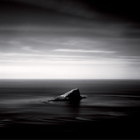 Cap Frehel White Modern Wood Framed Art Print by Poli, Jean-Philippe