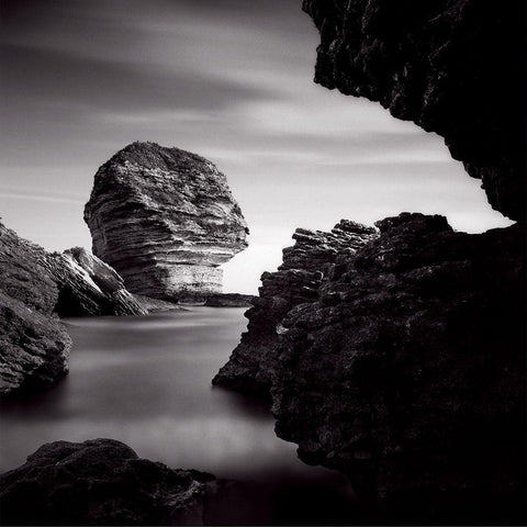 Bonifacio Black Modern Wood Framed Art Print with Double Matting by Laurenceau, Gerard