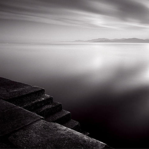 Lescalier Black Ornate Wood Framed Art Print with Double Matting by Laurenceau, Gerard