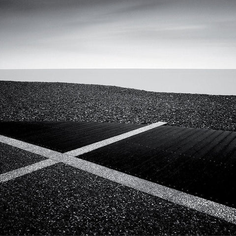 Sainte Margue Black Modern Wood Framed Art Print with Double Matting by Laurenceau, Gerard