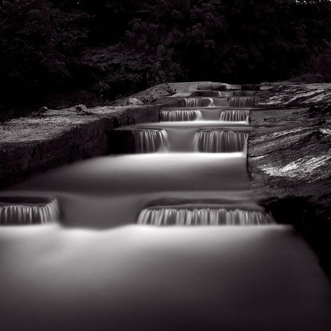 Marcher sur leau White Modern Wood Framed Art Print with Double Matting by Etchepare, Alain