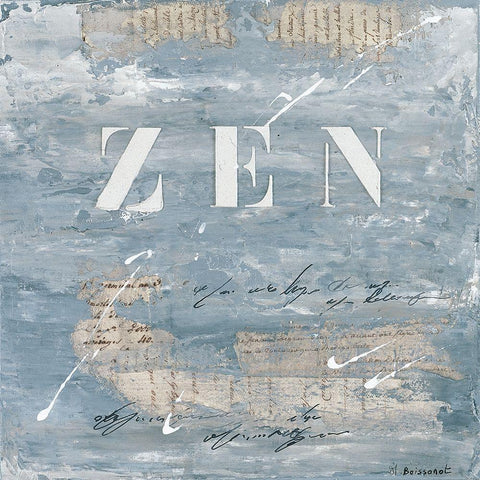 Zen Black Modern Wood Framed Art Print by Boissonot, Michelle