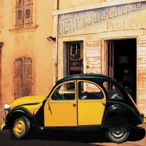 La 2 CV du Petit Marseillais Gold Ornate Wood Framed Art Print with Double Matting by Lautier, Julien