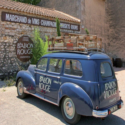 Le ballon rouge White Modern Wood Framed Art Print by Lautier, Julien