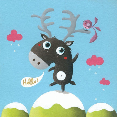 Renne Black Modern Wood Framed Art Print by MKT4