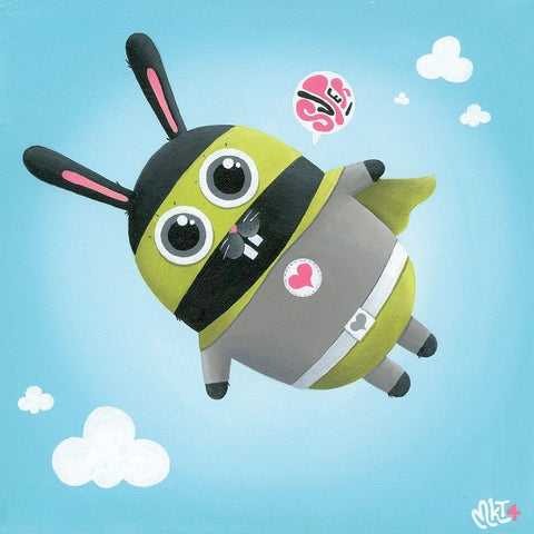 SuperLapin White Modern Wood Framed Art Print with Double Matting by MKT4