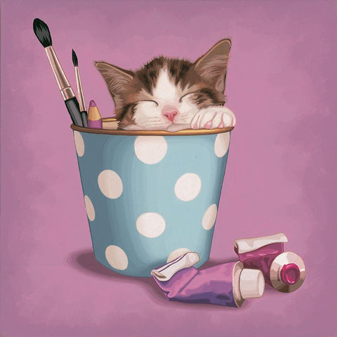 Art in Progress White Modern Wood Framed Art Print with Double Matting by Cazenave, Maryline