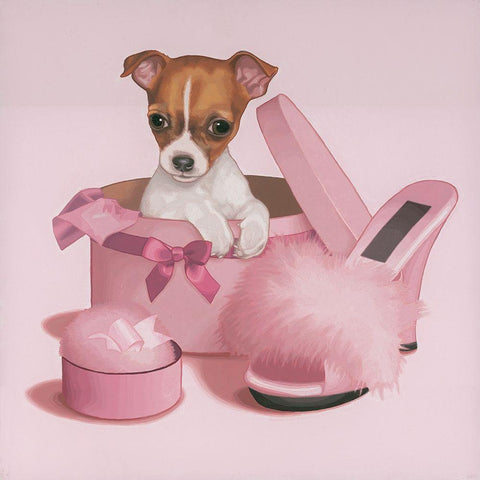 La vie en rose Black Ornate Wood Framed Art Print with Double Matting by Cazenave, Maryline