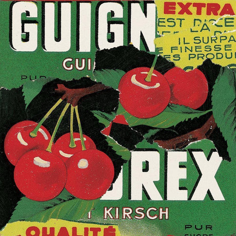 Cerises I Gold Ornate Wood Framed Art Print with Double Matting by Sigrid, M.