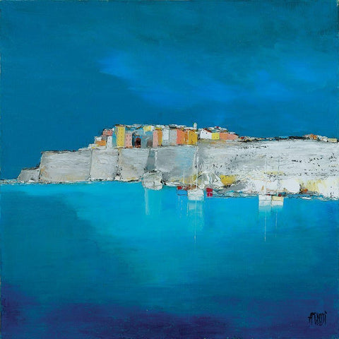 Bonifacio White Modern Wood Framed Art Print by Grossi, Anne-Marie