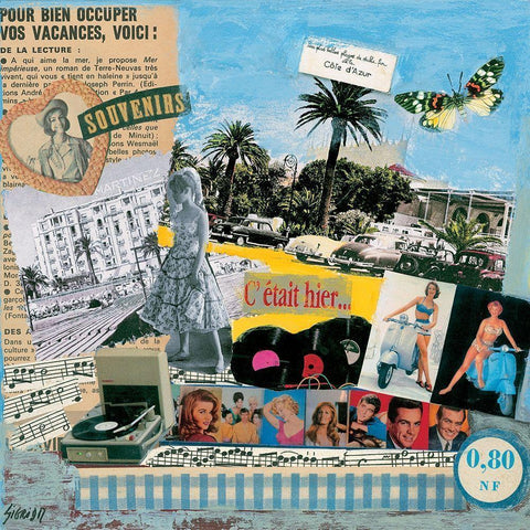 Cetait hier White Modern Wood Framed Art Print by Sigrid, M.