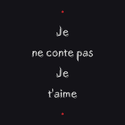 Ne conte pas Black Modern Wood Framed Art Print by Cilpa, Audrey and Fabrice